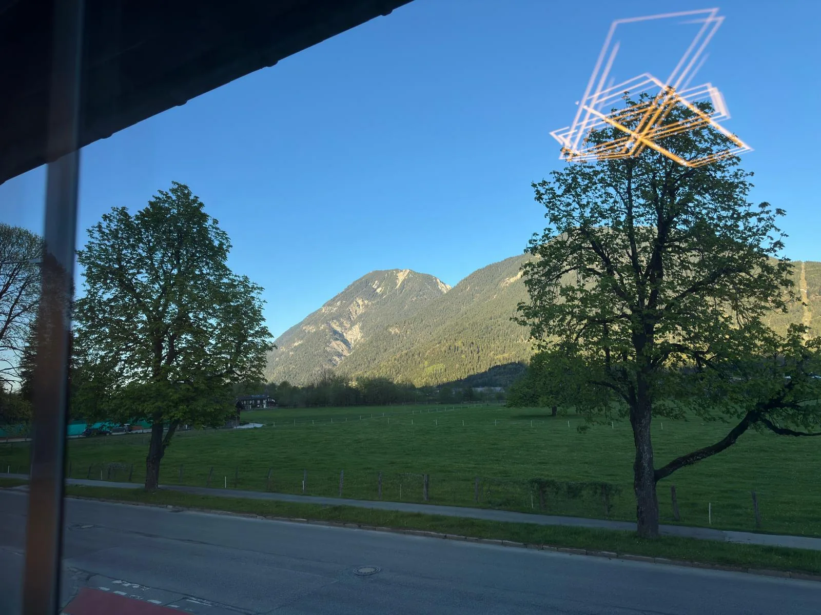 Terrasse der Ferienwohnung Königstandblick mit Blick ins Grüne