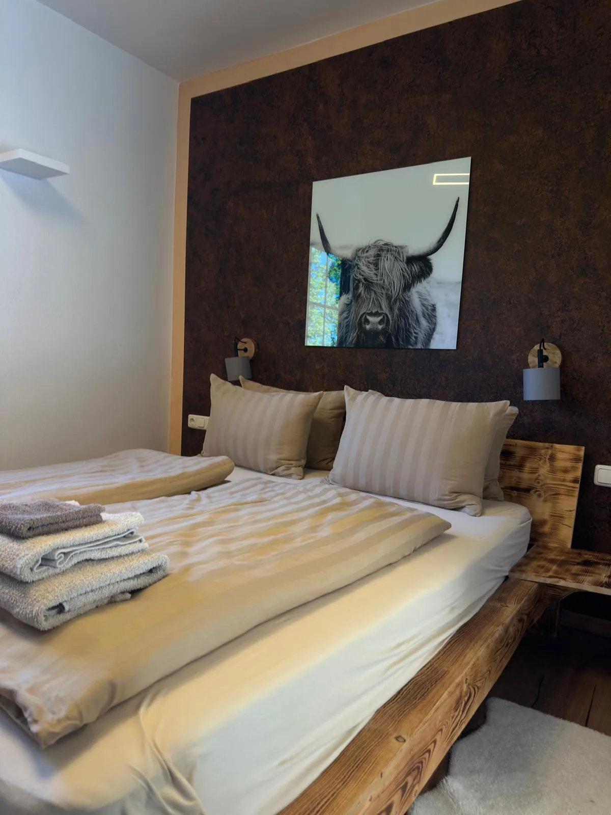 Schlafzimmer der Ferienwohnung Königstandblick, Nahaufnahme
