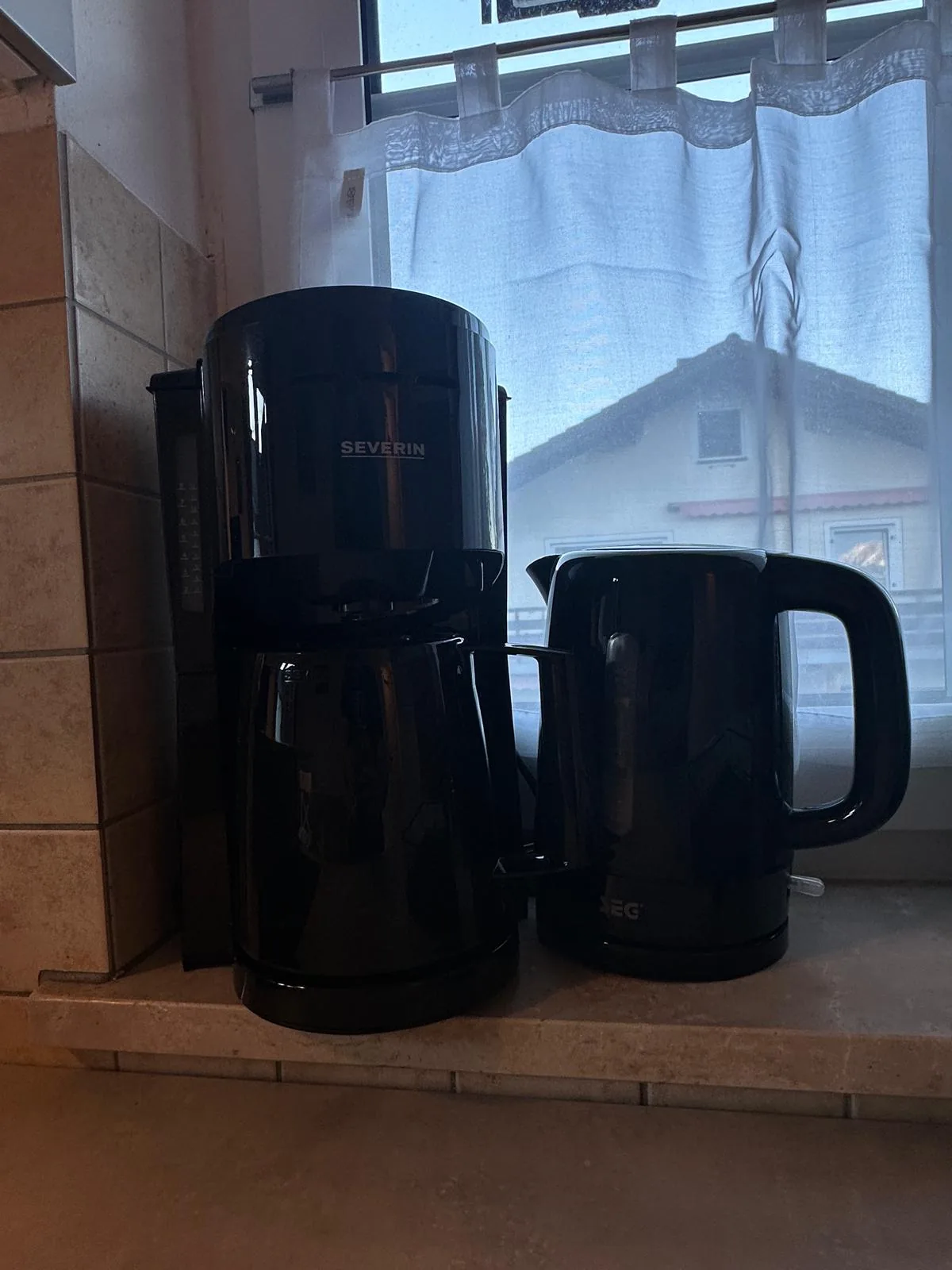 Kaffeemaschine und Wasserkocher in der Ferienwohnung Kramerblick